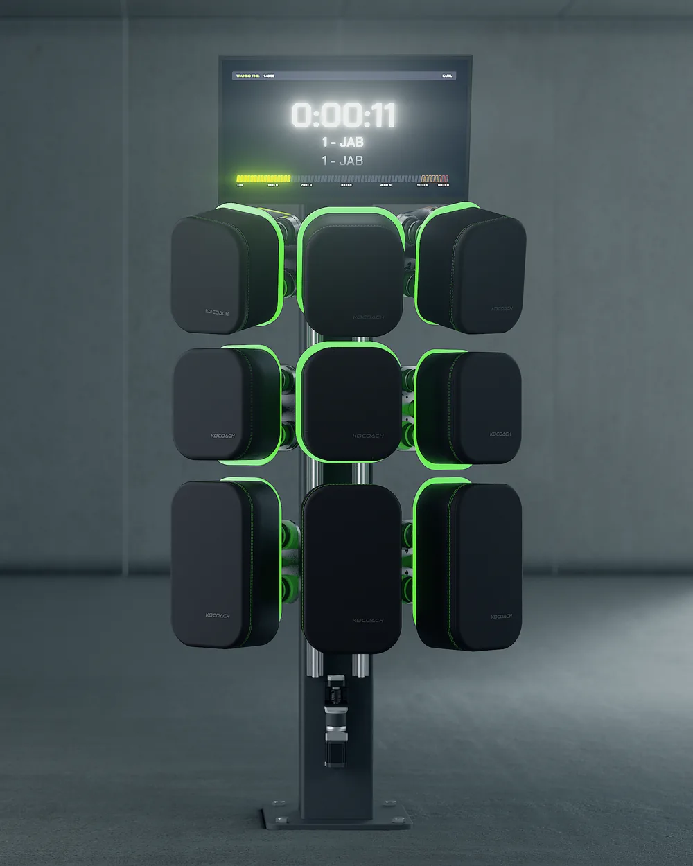 Interaktywny system tarcz KO Coach ITS® w sali PM Boxing Studio